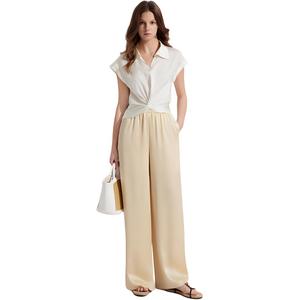 ELLE Рубашка Women's Ecru Lapel Moderate