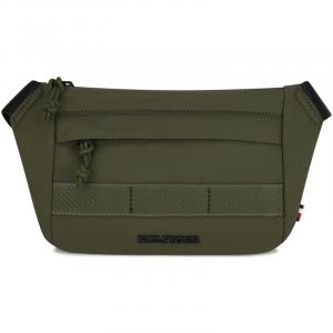 Tommy Hilfiger Полиамидная поясная сумка среднего размера мужская разноцветная, Army Green RBN