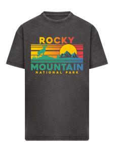 Рубашка F4NT4STIC US National Parks Rocky Mountain Sunset, черный