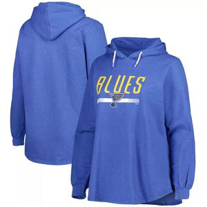 Женский флисовый пуловер с капюшоном Heather Royal St. Louis Blues больших размеров