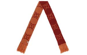 Шарф вязаный Gucci, оранжевый / красный