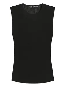 Топ в рубчик DOLCE & GABBANA, черный