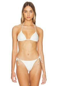 Треугольный топ со стразами Weworewhat, белый