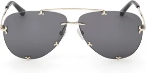 Женские солнцезащитные очки Pucci EP0236 32A, блестящие, бледно-золотые, размер 61/10/140 Emilio Pucci