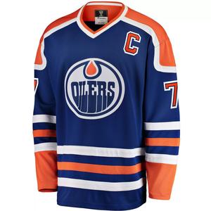 Мужская футболка Fanatics с брендом Paul Coffey Blue Edmonton Oilers Premier отколовшегося игрока пенсионера