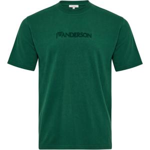 Футболка с вышитым логотипом JW Anderson, темно-зеленый
