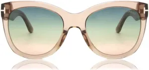 Женские солнцезащитные очки Tom Ford Wallace Cat Eye, коричневые, 54 мм, Transparent Brown
