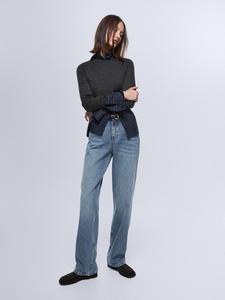 Джинсы со средней посадкой прямого кроя Massimo Dutti, medium blue