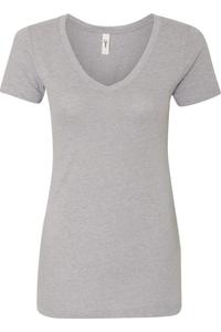 Футболка Next Level Women's Ideal с V-образным вырезом, цвет heather grey