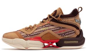 Баскетбольные кроссовки AG2 X Basketball Shoes Men Mid-Top Wild Mushrooms Are Dark Coffee Color 361°