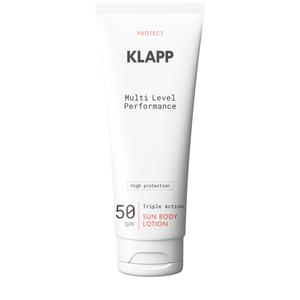 Солнцезащитный крем multi level performance sun body lotion 50 spf Klapp, объем 200 мл