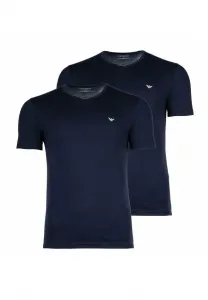 Комплект из 2 футболок, v-образный вырез, стандартный крой, базовая футболка с логотипом бренда. Emporio Armani, Blau