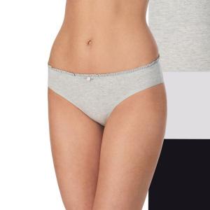 Детские хлопковые трусики с оборками и добавкой спандекса, 3 штуки, модель 61001p3 So, цвет black white gray