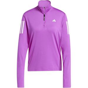Толстовка Own the Run с застежкой-молнией на половину длины Adidas, цвет purbur
