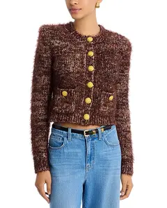 Кардиган Una с круглым вырезом L'Agence, коричневый