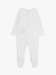 Детский комбинезон в полоску со слоном John Lewis, серый/мульти