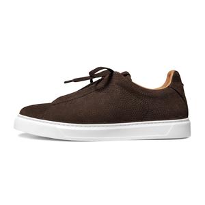 Модные универсальные повседневные слипоны Low Top из телячьей кожи Skateboard Shoes мужские THOM WILLS, коричневый G1181