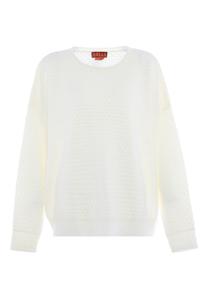 Тонкий вязаный свитер NALLY Sweater, белый