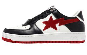 Кроссовки BAPE A BATHING APE Bape Sta #3 M2 White Black Red, черный/красный