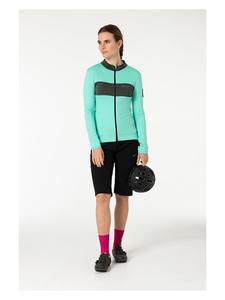 Лонгслив super.natural Fahrradtrikot Grava, бирюзовый