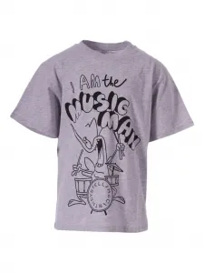 Футболка с графичным принтом Stella Mccartney Kids, серый