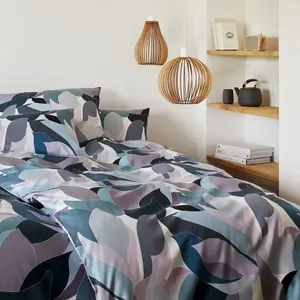 Элегантный комплект постельного белья из сатина Мако Ночной сад, цвет синий, размер 200х200+2х80х80 Elegante