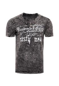 Футболка в пестром виде RUSTY NEAL, черный