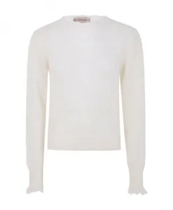 Джемпер из смеси мохера Twinset, белый