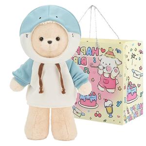 Толстовка с капюшоном Bear Dolls плюшевая кукла высота 35см/45см Story Bear, синий