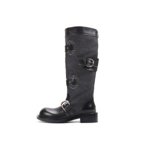 Asthershop Высокие сапоги женские черные