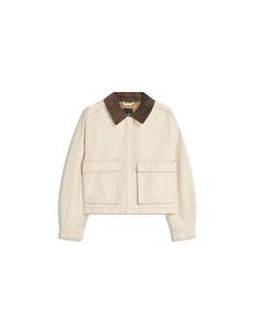 Куртка Bershka с вельветовым воротником цвета верблюжьей шерсти