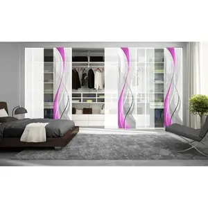 Раздвижная гардина CARLISLE Липучка 1 шт. размер ВxШ: 245x60 см, включая крепеж Home Wohnideen, Beere