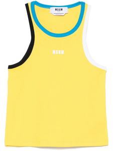 MSGM топ с контрастной отделкой, желтый