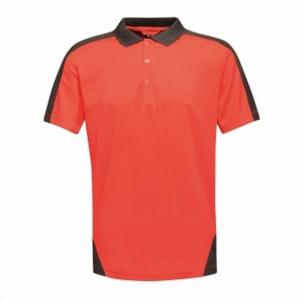 Мужская рубашка-поло из прохладной ткани контрастного цвета Regatta, красный
