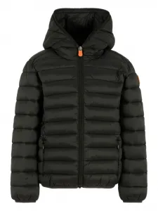 Пуховик с нашивкой-логотипом Save The Duck Kids, черный