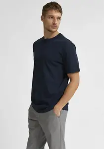 Рубашка с круглым вырезом SELECTED HOMME "SE T-Shirt", синий