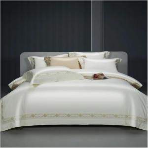 Generic Комплект постельного белья из египетского хлопка 1000TC с золотой вышивкой