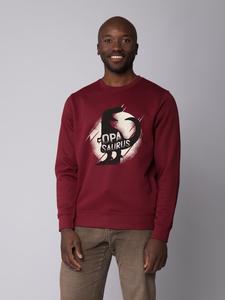 Толстовка wat? Apparel Opasaurus, цвет weinrot
