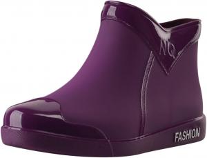 BORAMAX высокие резиновые сапоги для женщин и водонепроницаемая обувь для сада, противоскользящие резиновые сапоги для дам, стильная легкая обувь для мойки автомобиля, ухода за газоном и садоводства, J-Purple