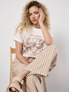 Широкие брюки Apricot, бежевый