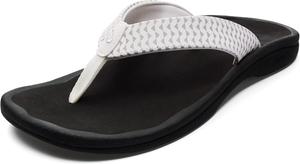 Женские пляжные сандалии OLUKAI Ohana, водонепроницаемые шлепанцы, поддержка свода стопы и комфортная посадка, легкие и прочные, улучшенное сцепление и устойчивость, белый