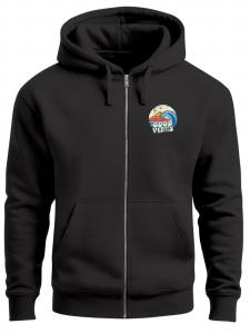 Neverless Толстовка с молнией 'Good Vibes' в черном цвете