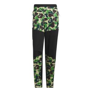 Брюки Adidas x Bape Golf Wind.Rdy Pants 'Black Green Camo', черный