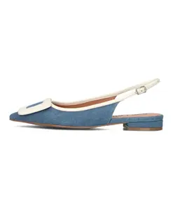 Синие туфли-слингбэки, элегантный стиль. Bibi Lou, синий