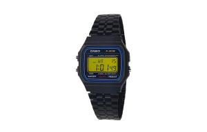 CASIO Мужские часы Retrofit Series с кварцевым механизмом, стальной браслет, черный циферблат