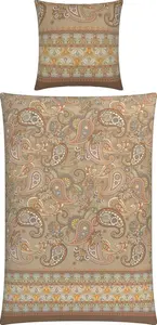 Постельное белье , бежевое, 1x 135x200 см + 1x 80x80 см Erwin Müller
