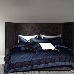 Generic Комплект постельного белья из премиального египетского хлопка сатин 1600TC с пэчворк рамкой в цвете burnt orange pumpkin