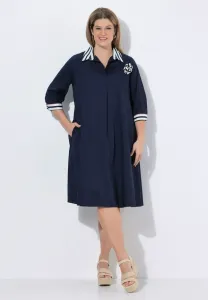 Платье-Рубашка с рукавами 3/4 Ulla Popken, Marine