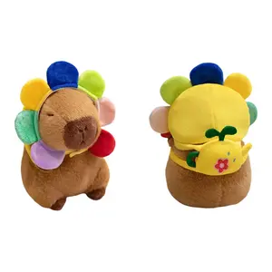 Головной убор в виде животного милые капибары плюшевые куклы высота 22 см Bitter purchase