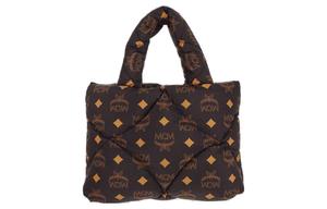 Нейлоновая сумка-тоут с наппа-кожей, шоппер, женская большая сумка черная MCM